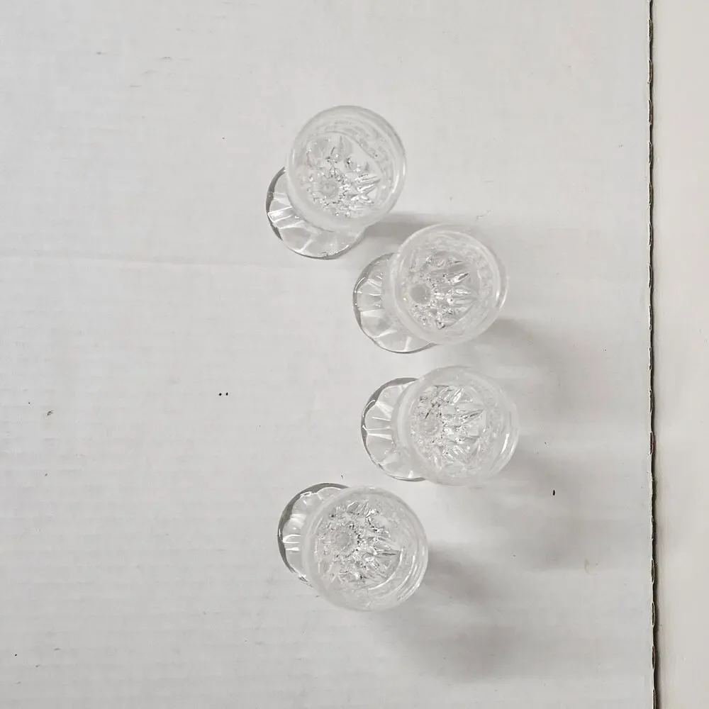 Vintage Glass Cordial Goblets Set 4 Mini Wine Liqueur 3.75